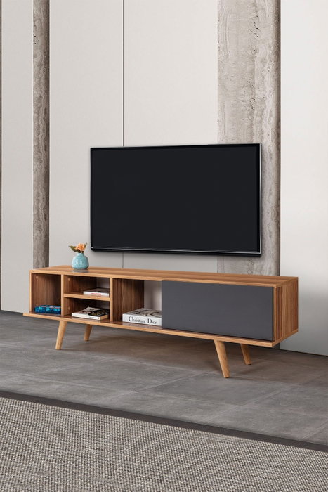 Hanah Home Ela 3631 Soporte para TV Nogal y Antracita
